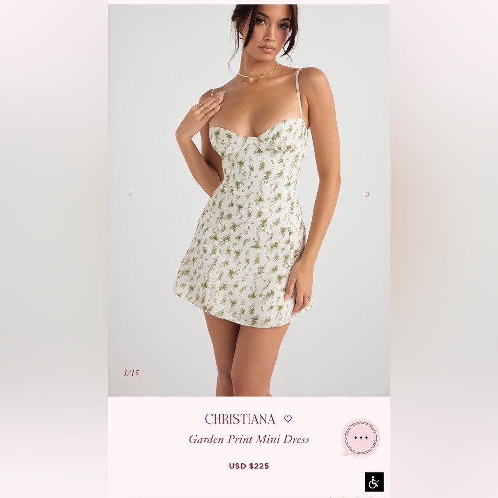 House of CB Christiana Garden Print Mini Dress